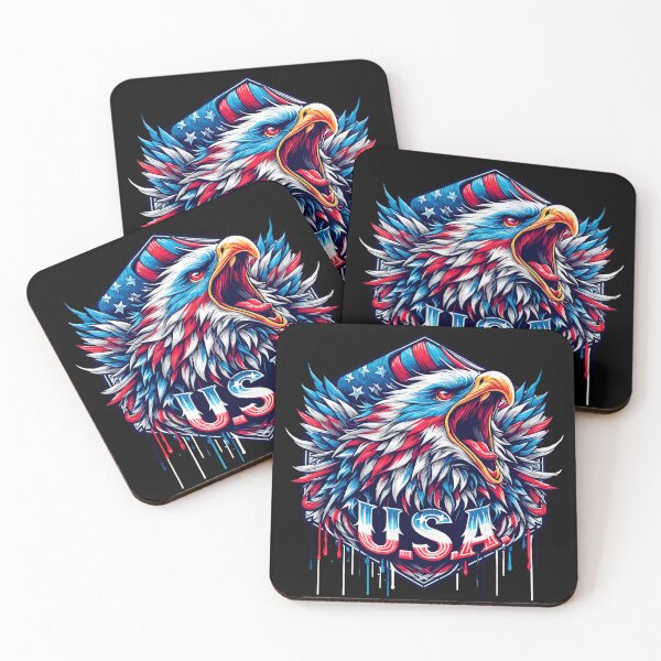 Item preview, Epic Roaring American Bald Eagle USA Art designed and sold by ArtfulHunter.