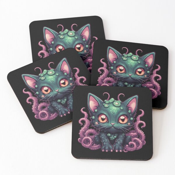 Item preview, Cathulhu, Lovecraft Cat, Tentacles, Kawaii Horror designed and sold by Burn-Ego.
