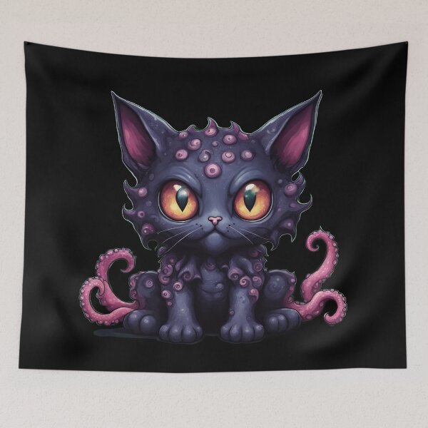 Item preview, Cute Cathulhu, Lovecraft Cat, Tentacles, Kawaii Horror designed and sold by Burn-Ego.