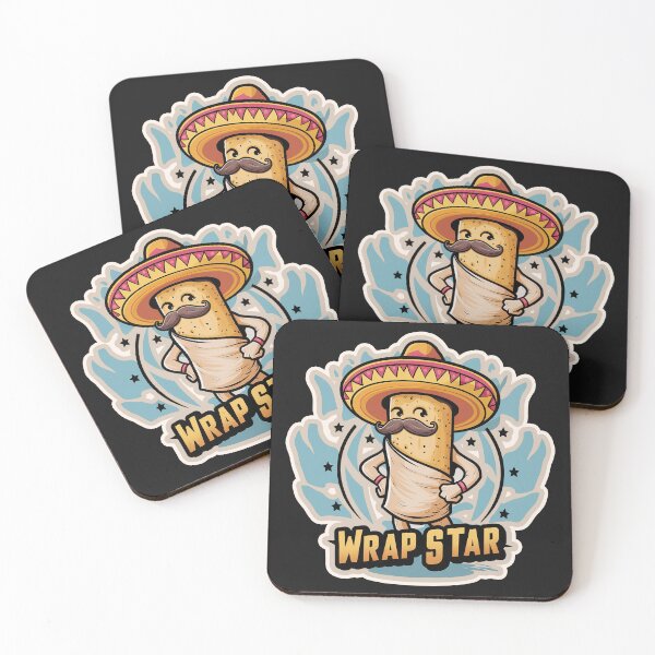 Item preview, ''Wrap Star'' Vintage Funny Burrito Mexican Food Lover T-Shirt  designed and sold by Witty Shirts.