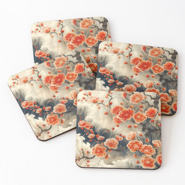 Artikelvorschau, Japanisches Blumenmuster entworfen und verkauft von Print2Harbor.