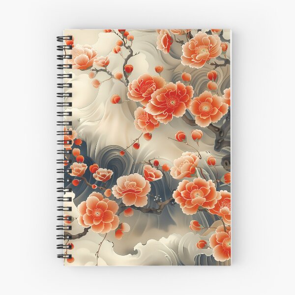 Item preview, Japanese Flowers Pattern designed and sold by Print2Harbor.
