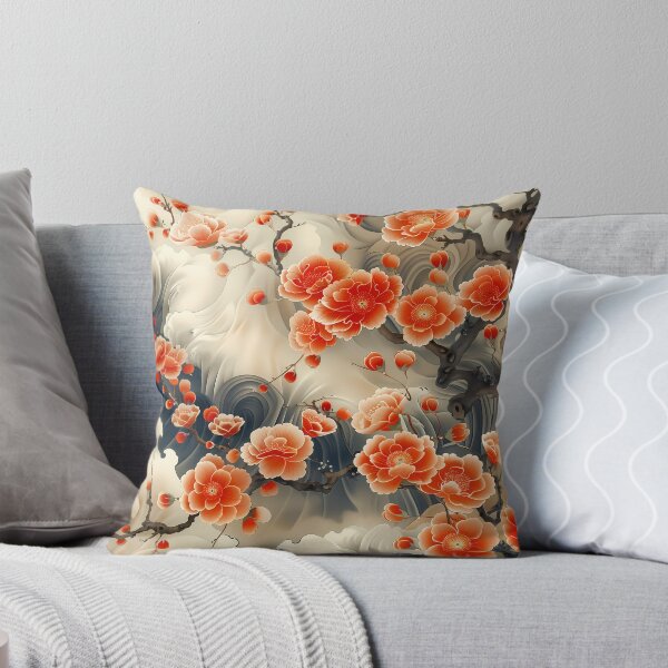 Item preview, Japanese Flowers Pattern designed and sold by Print2Harbor.