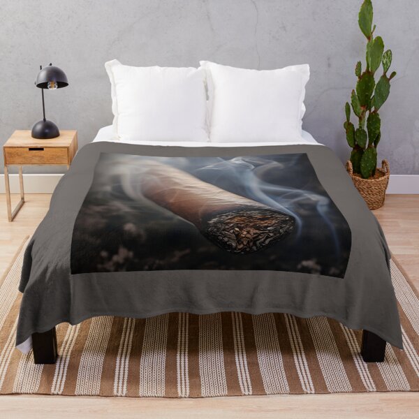 Item preview, Elegance of a Close-Up Lit Cigar with Softly Blurred Background and Refined Relaxation designed and sold by OlfactoART Studio.