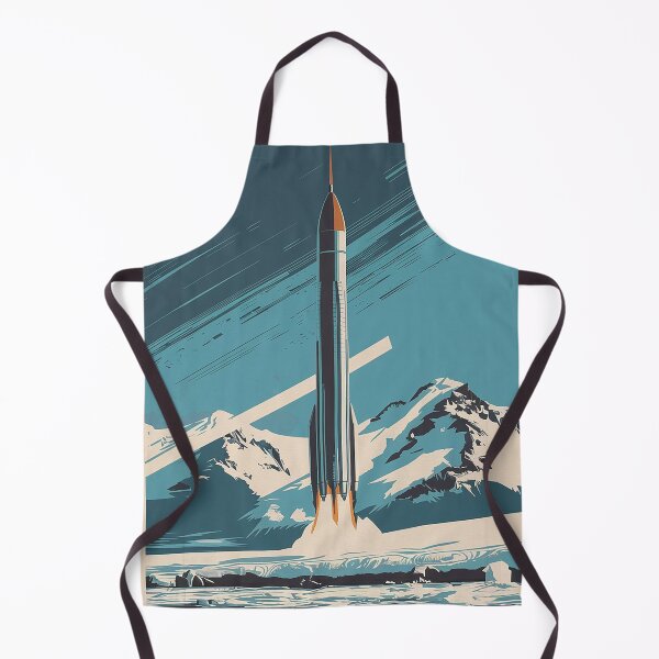 Item preview, Vintage Polar Rocket Launch Poster – Retro Space Exploration Art designed and sold by 3MillsDesign.