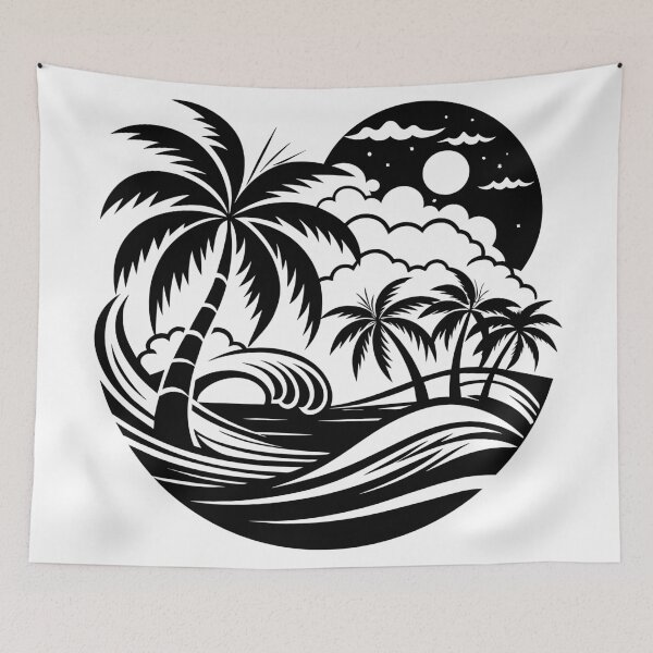 Item preview, monochromatic tropical scene designed and sold by jkrphoto.