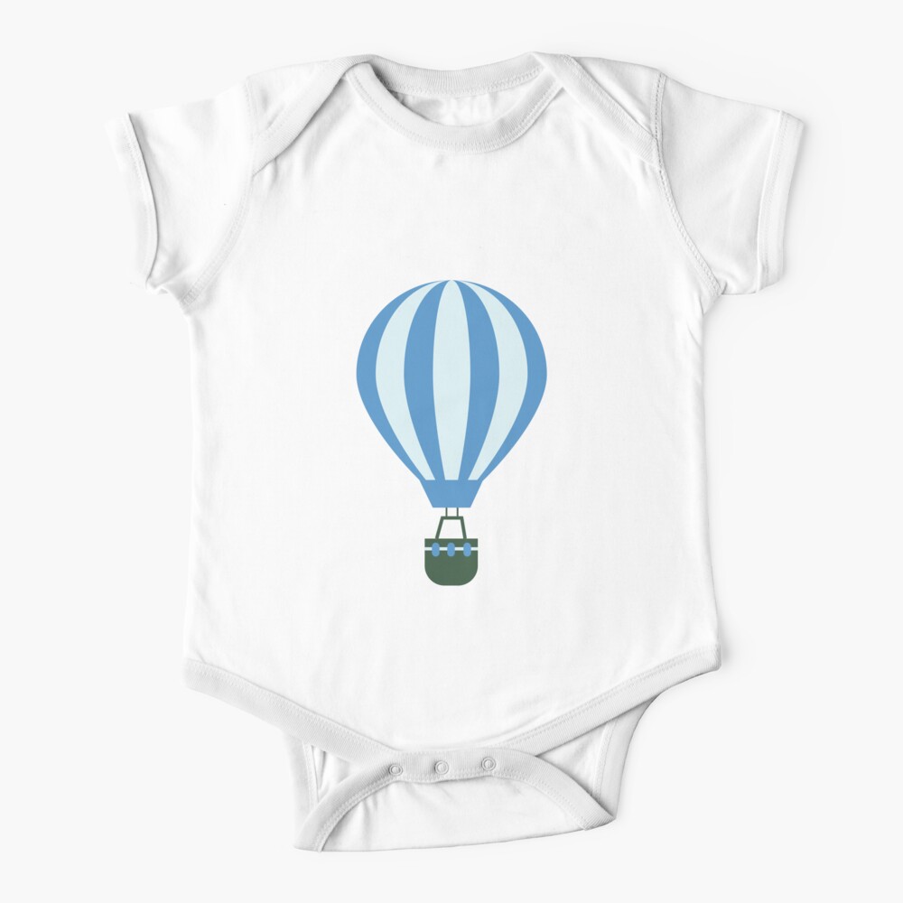 Hot Air Balloon - Red White Blue - Transparent Baby Onesie