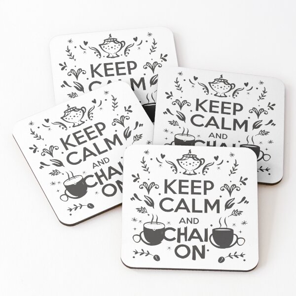 Item preview, Keep Calm and Chai On: Minimalist Tea Design with Cups and Aroma I Tea Collection by HahaHandlesHub designed and sold by HahaHandlesHub.
