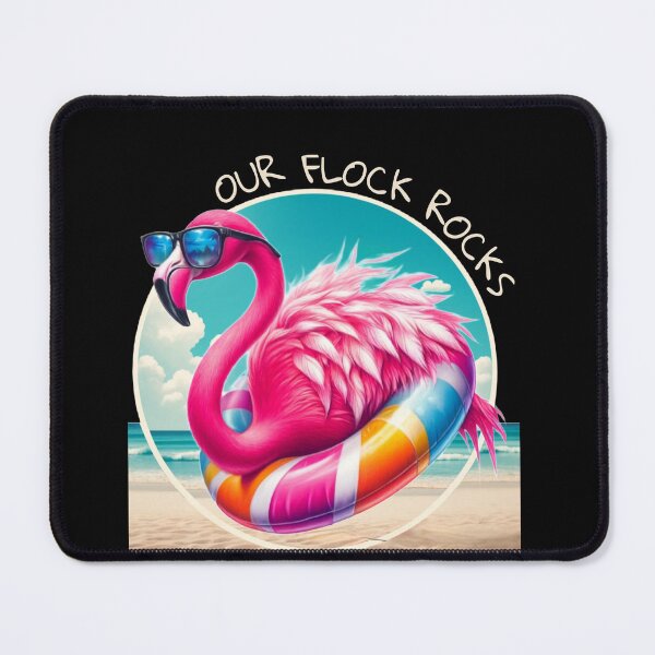 Item preview, Our flock rocks flamingo designed and sold by MilkyForest.