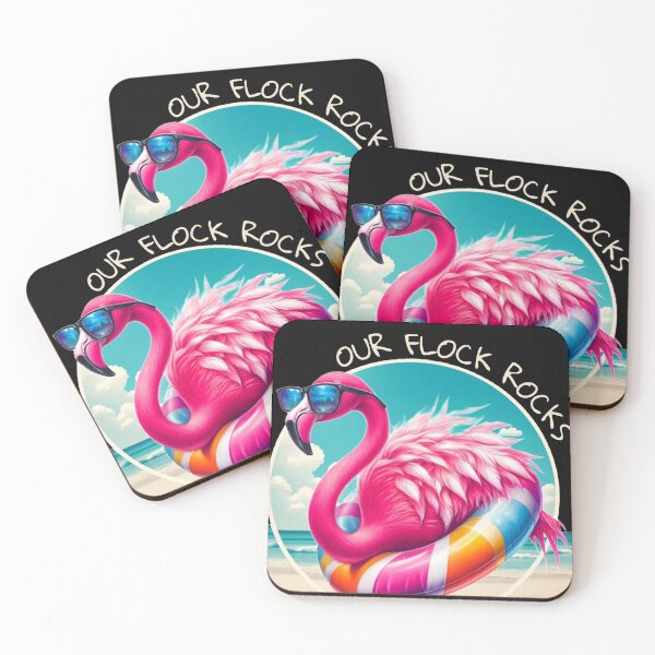 Item preview,  Our flock rocks flamingo  designed and sold by MilkyForest.