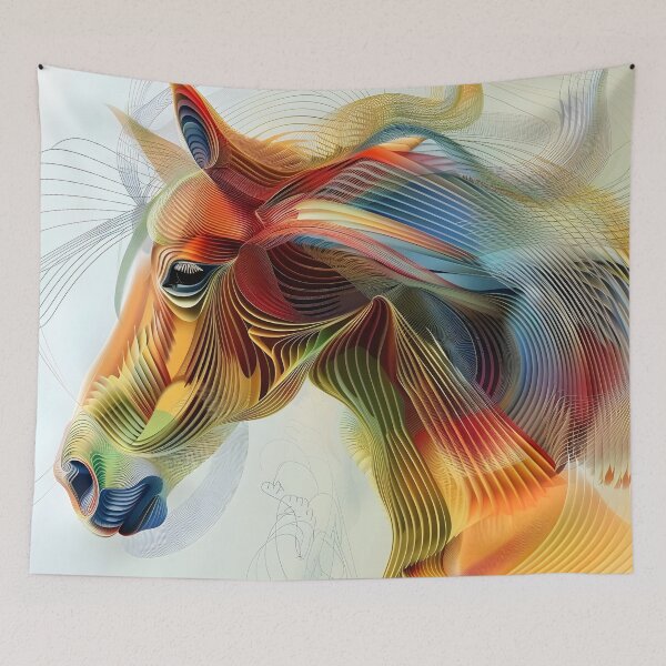 Item preview, Mesmerizing multicolor horse abstract designed and sold by dcrc.