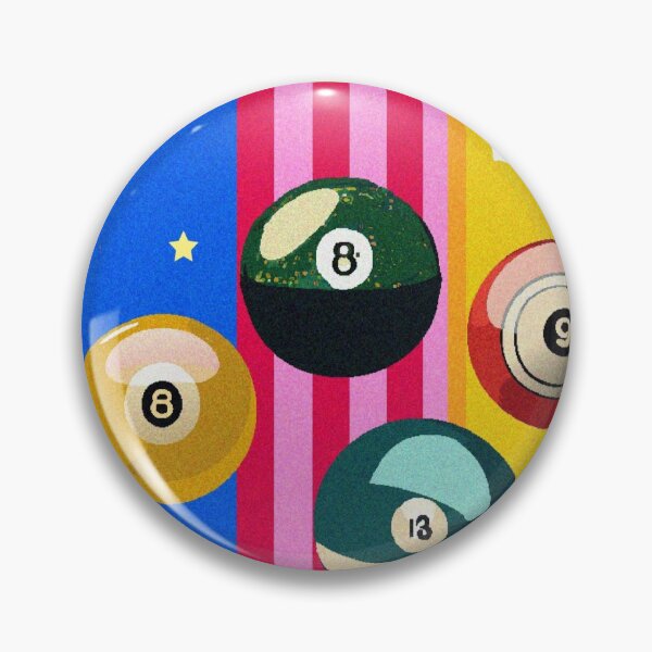 Item preview, colorful cool billiard ball design with stars designed and sold by Nartvel.