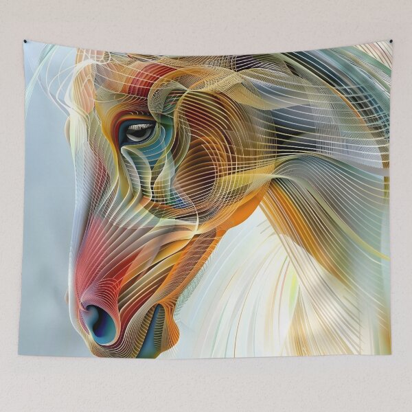 Item preview, Mesmerizing multicolor horse abstract designed and sold by dcrc.