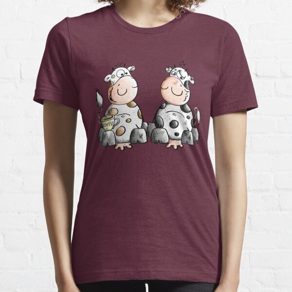 Caffeine and Caffeine-free cows - Coffee - Comic - Morning Essential T-Shirt