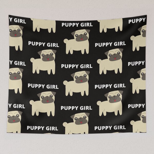 Item preview, PUPPY GIRL,  LUV OF DOGS (PUG) designed and sold by Highhocreations.