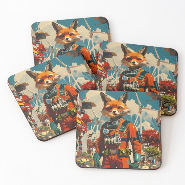 Item preview, Innovador Eco-Fox designed and sold by AI-Only Creations.