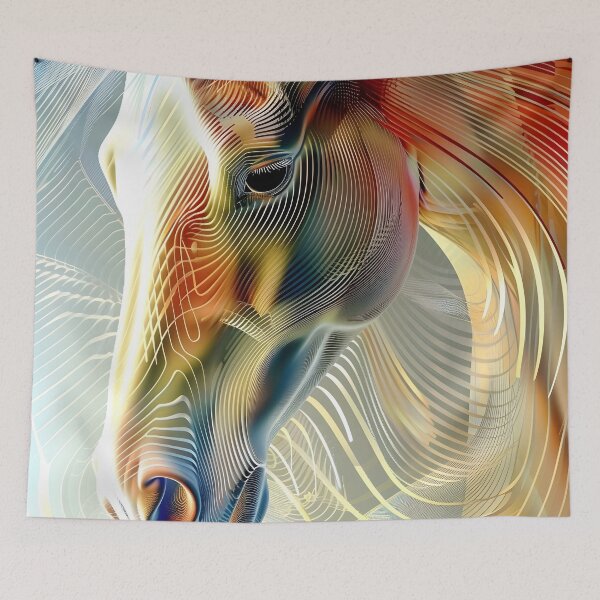 Item preview, mesmerizing multicolor horse abstract designed and sold by dcrc.