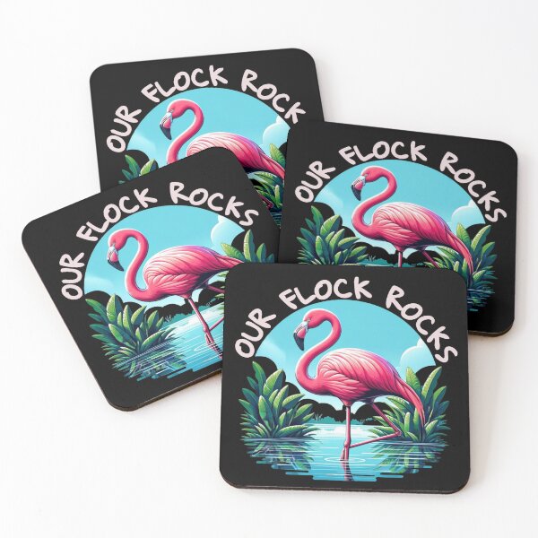 Item preview,   Our flock rocks flamingo  designed and sold by MilkyForest.