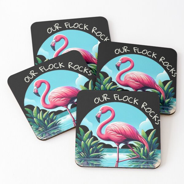 Item preview,   Our flock rocks flamingo  designed and sold by MilkyForest.