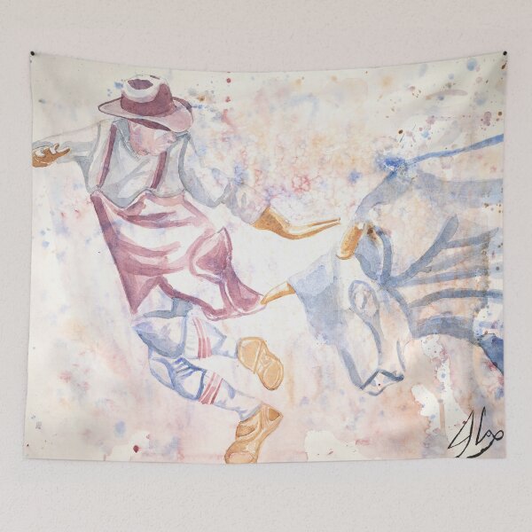 Item preview, Rodeo Clown running from a bull. designed and sold by Joshua Cox.