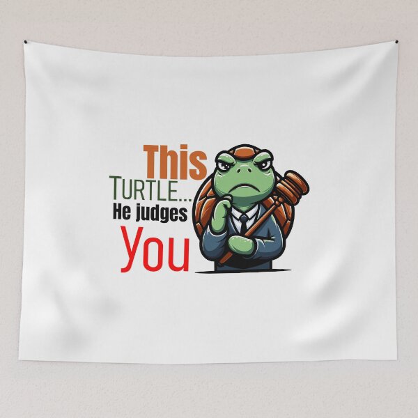 Item preview, Judging Turtle: A Funny and Adorable Design designed and sold by ObjCrea123.