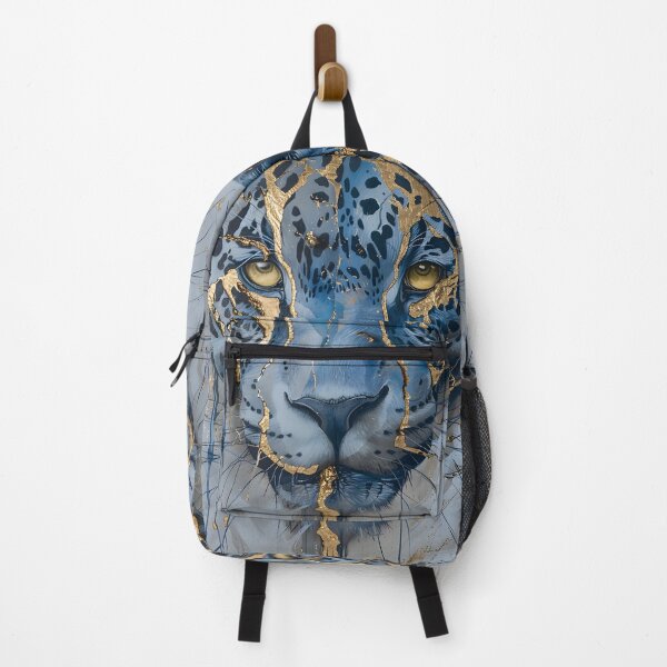 Item preview, Stunning blue jaguar gold accent abstract print designed and sold by dcrc.