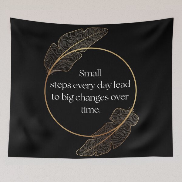 Item preview, Small steps every day lead to big changes over time. designed and sold by UnCoverDesign.