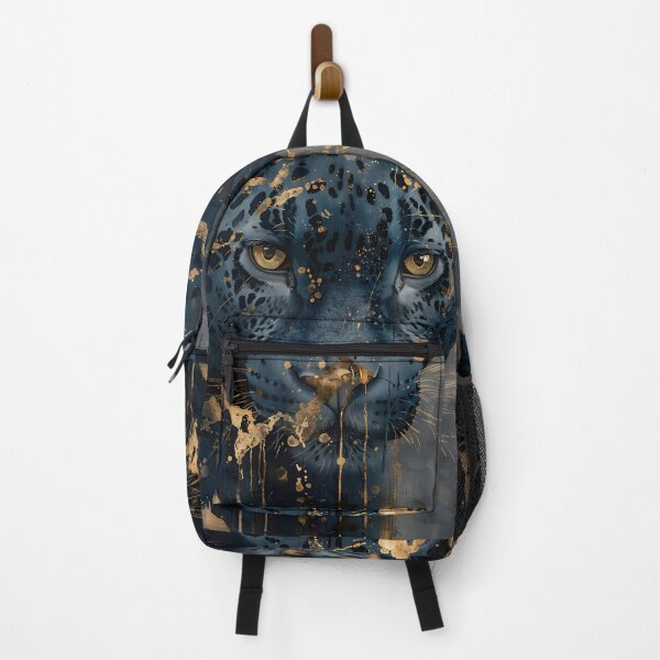 Item preview, stunning blue jaguar gold accent abstract print designed and sold by dcrc.