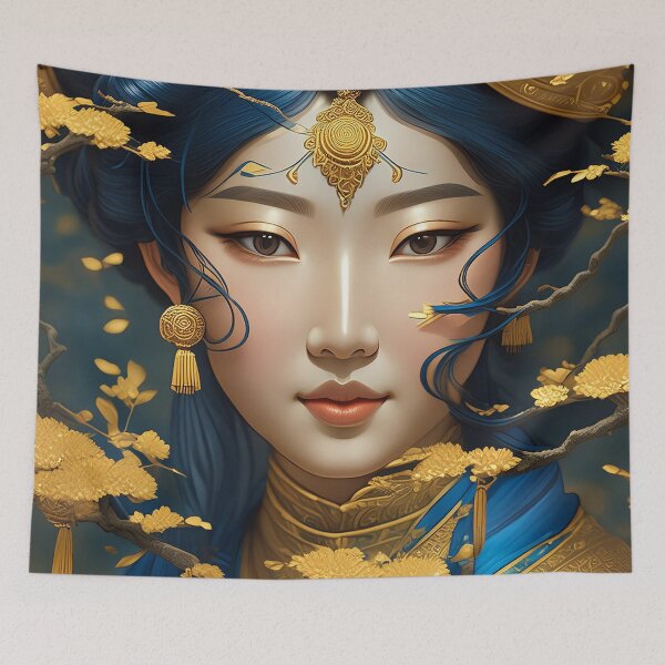 Item preview, Asian Goddess Portrait n°3 designed and sold by Grafik-Ai-Art.