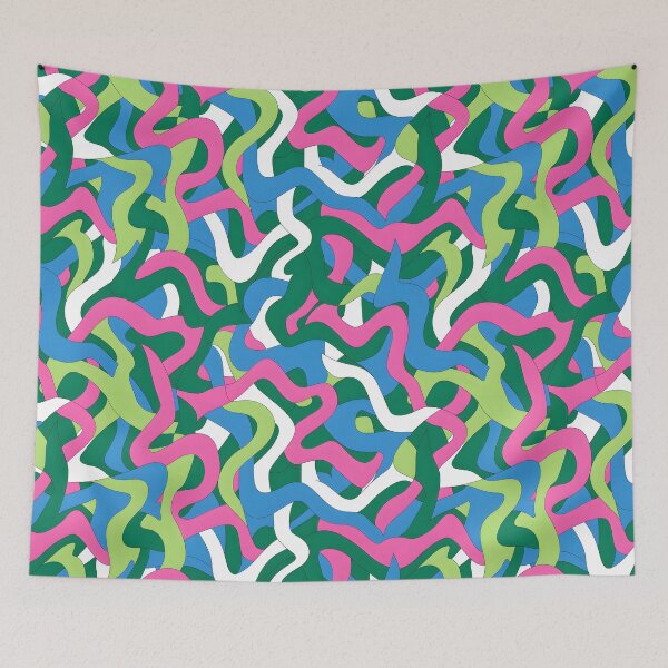 Item preview, twisty 90's style pattern designed and sold by FamousArtDesign.