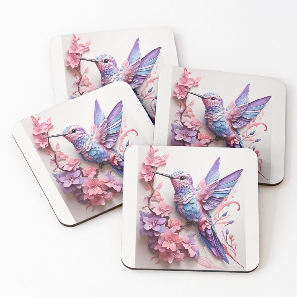Item preview, Blue-pink Hummingbird designed and sold by ArtCraftLab.