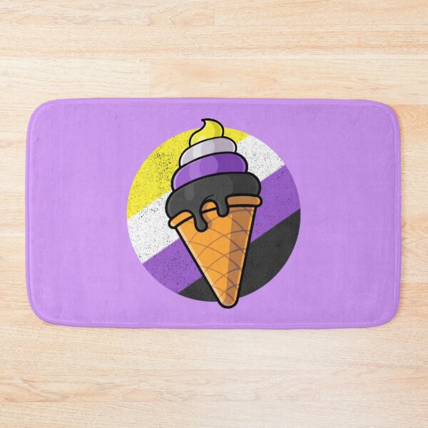 Item preview, Nonbinary Pride Flag Ice Cream Cone designed and sold by everything4eva.