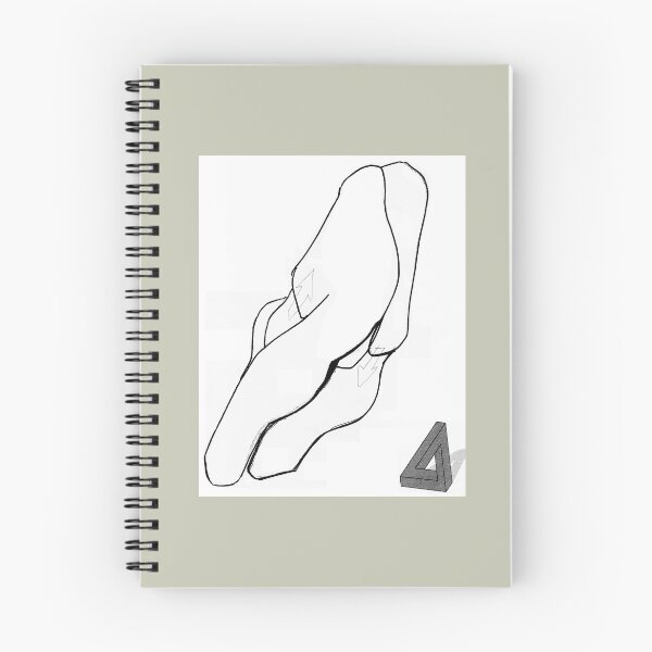 Item preview, Penrose triangle nested body pencil drawing designed and sold by Carré Comme Orange.