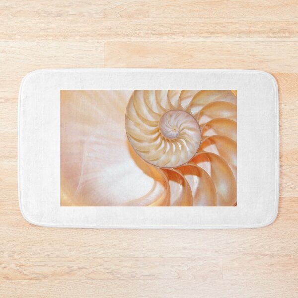 Item preview, shell Nautilus shell fibonacci golden ratio background designed and sold by cheekylorns.