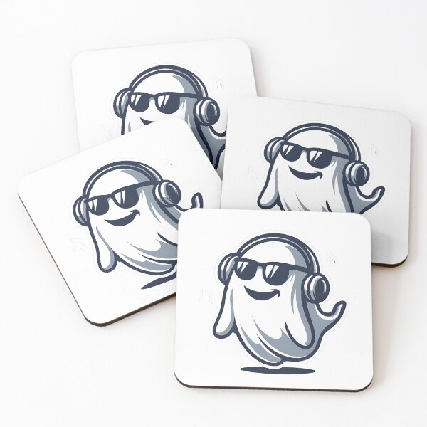Item preview, Cool ghost with sunglasses and headphones designed and sold by OtterDesigns.
