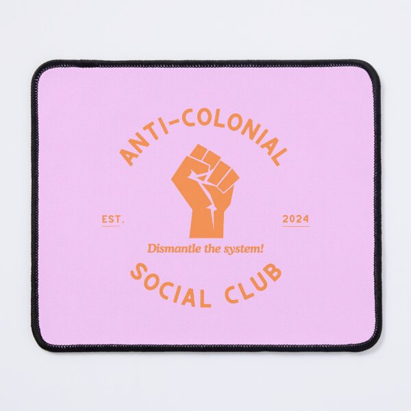 Item preview, Anti-Colonial Social Club (lavender and tangerine) designed and sold by Anti-Billionaire Club.