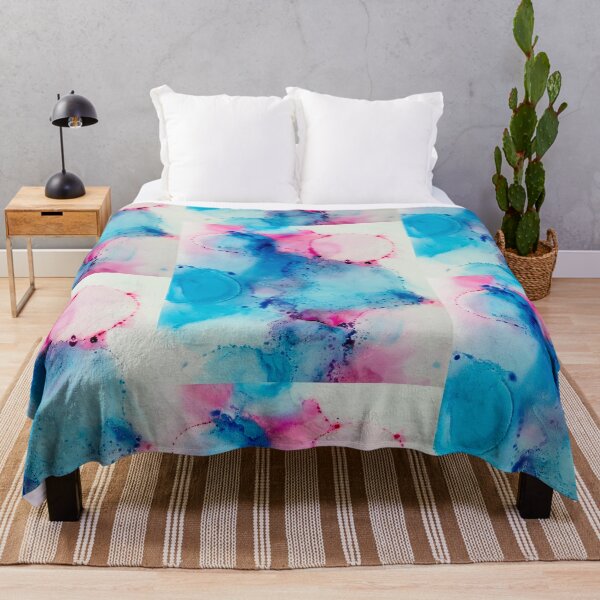 Item preview, pink and blue alcohol ink watercolour background in bled gradient designed and sold by cheekylorns.
