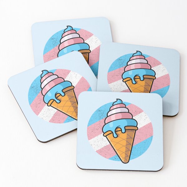 Item preview, Trans Pride Flag Ice Cream Cone designed and sold by everything4eva.