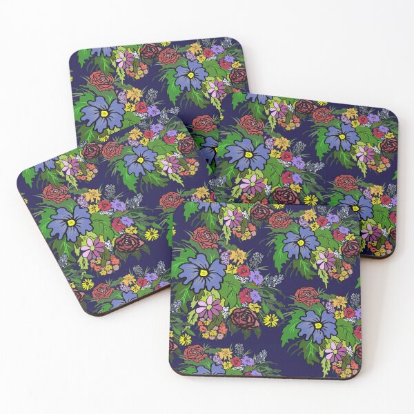 Item preview, Vibrant flowers on a dark background designed and sold by SharonVallis.