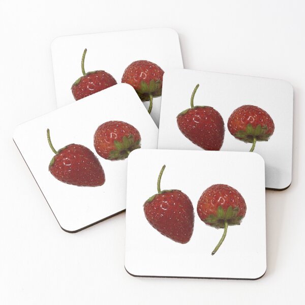 Item preview, Couple of small red fresh Strawberry, cute fruits designed and sold by pipikijung.
