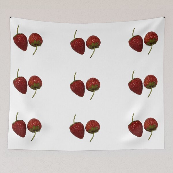 Item preview, Couple of small red fresh Strawberry, cute fruits designed and sold by pipikijung.