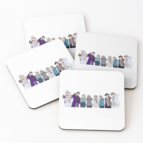 Item preview, ATEEZ ‘WORK’ Group Photo Line Art designed and sold by Chxlli.