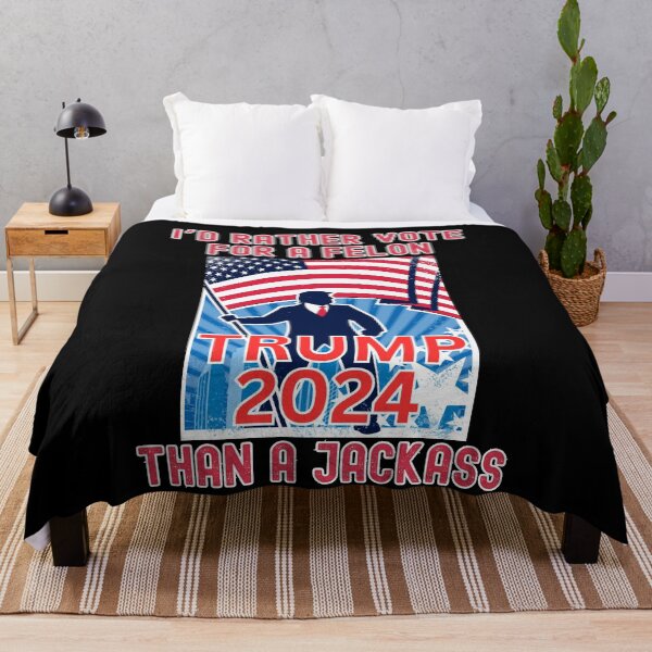 Item preview, I'd Rather Vote For A Felon Than A Jackass Funny Trump 2024 designed and sold by elvisg03.