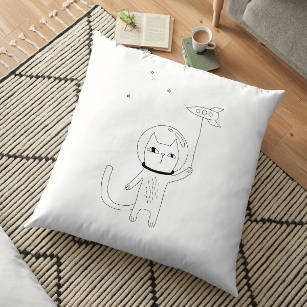 Space Cat Floor Pillow