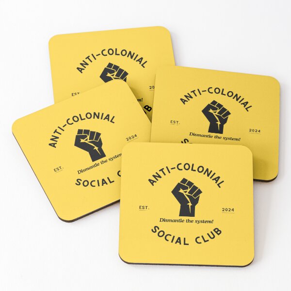 Item preview, Anti-Colonial Social Club (yellow and black) designed and sold by Anti-Billionaire Club.