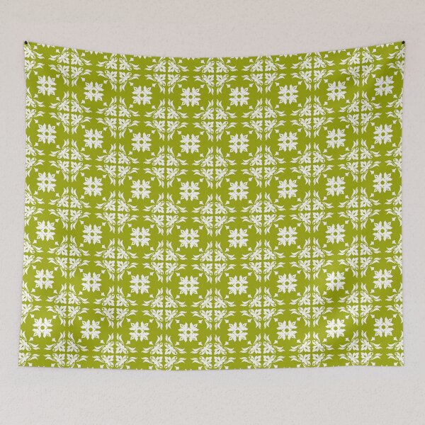 Item preview, Yellow & White Floral Tile Pattern designed and sold by Jared Davies.