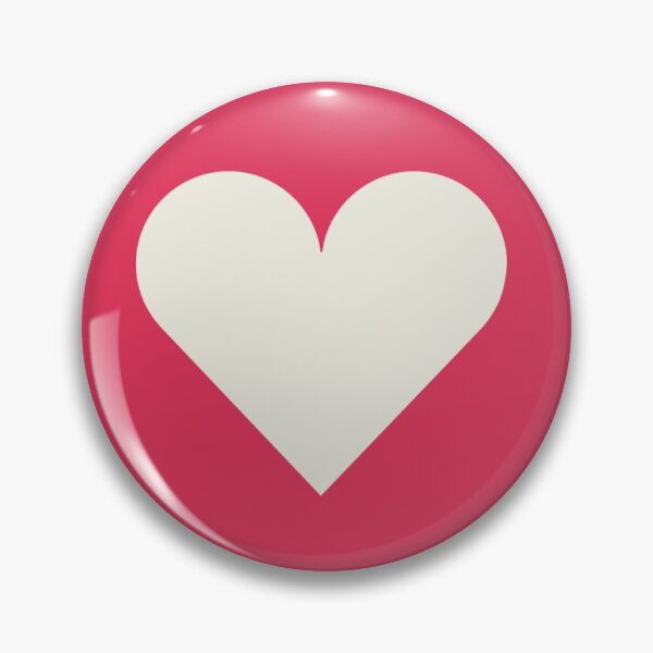 Item preview, Single CREAM LOVE HEART on a RASPBERRY PINK Background designed and sold by RachelMacht.