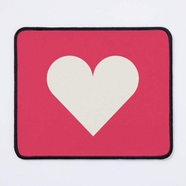 Item preview, Single CREAM LOVE HEART on a RASPBERRY PINK Background designed and sold by RachelMacht.