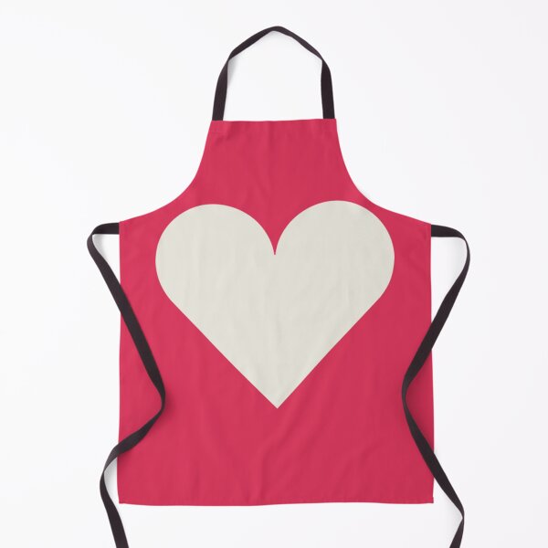 Item preview, Single CREAM LOVE HEART on a RASPBERRY PINK Background designed and sold by RachelMacht.