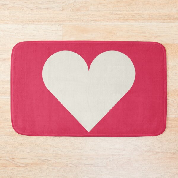 Item preview, Single CREAM LOVE HEART on a RASPBERRY PINK Background designed and sold by RachelMacht.